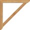 Ekena Millwork Traditional Slat Rough Sawn Bracket w/ Offset Brace, Western Red Cedar, 6"W x 46"D x 46"H BKT0604X46X46TRA06RWR - alternate 4